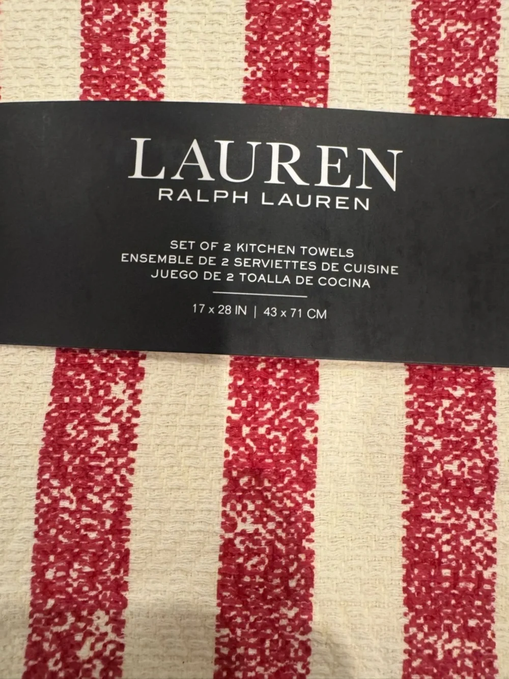 Lauren by Ralph Lauren American Flag towels- set of 2, 100% cotton 🇺🇸